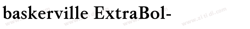 baskerville ExtraBol字体转换